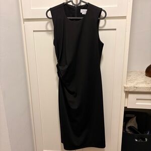 Calvin Klein Black Sleeveless Dress Ruched